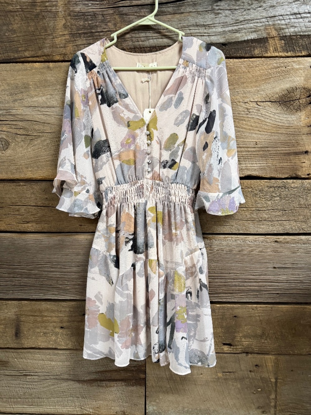 By‎ Together Full Bloom Dress, Muted lilac floral pastel design, Small
